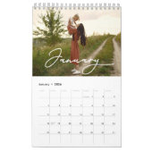 Calendrier 2025 Family Custom Photo Chic Script (Jan 2026)
