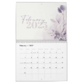 Calendrier 2025 Floral Purple Aquarelle (Feb 2027)
