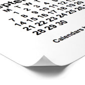 Calendrier 2025 fond blanc par Janz Poster (Coin)