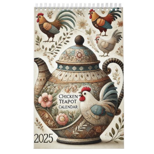 Calendrier 2025 Fun Chicken Teapots (Protection)