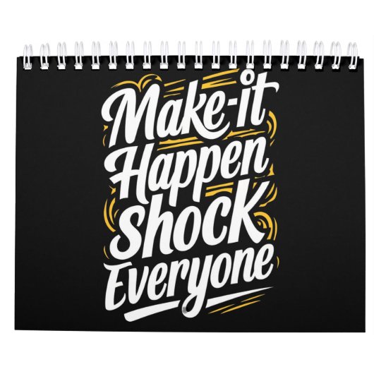 Calendrier 2025 Fusion de l'art, citation motivati (Dos)