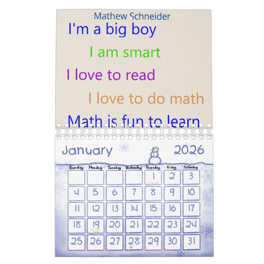 Calendrier 2025 Je suis un gros garçon avec succès (Jan 2026)