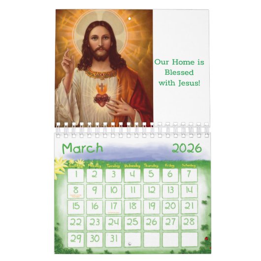 Calendrier 2025 Jésus Christ catholique (Mar 2026)