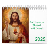 Calendrier 2025 Jésus Christ catholique (Protection)