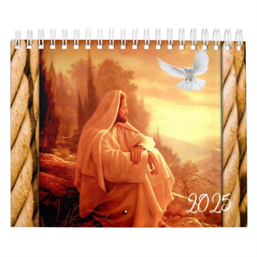 Calendrier 2025 Jésus Christ catholique (Protection)