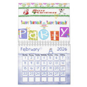 Calendrier 2025 Joyeux Noël Joyeux anniversaire (Feb 2026)