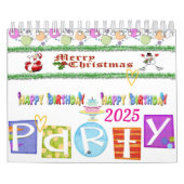 Calendrier 2025 Joyeux Noël Joyeux anniversaire (Protection)