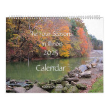 Calendrier 2025 Les Quatre Saisons dans l'Illinois