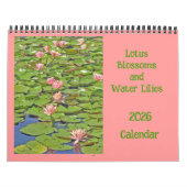 CALENDRIER 2025, "LOTUS BLOSSOMS & Water Lilies (Protection)