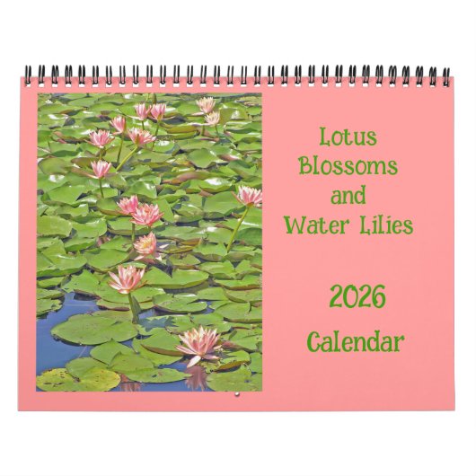 CALENDRIER 2025, "LOTUS BLOSSOMS & Water Lilies (Protection)