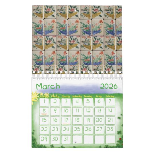 Calendrier 2025 Mahjong (Mar 2026)