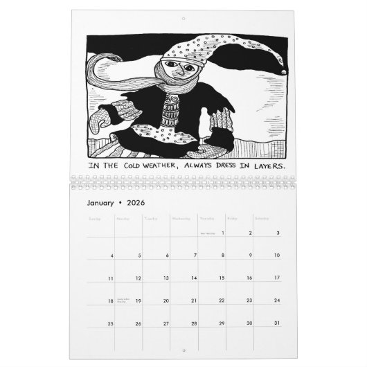 Calendrier 2025 mettant en vedette l'art original. (Jan 2026)