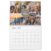 Calendrier 2025 Modern Friends Photo Collage Minimal mensuel (Feb 2026)