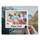 Calendrier 2025 Modern Trendy Family Add Photos Custom Simple (Protection)