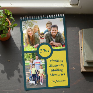 Calendrier 2025 Moderne Minimaliste Personnalisé Photos et Te