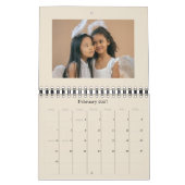 Calendrier 2025 Moderne Noir Beige Américain Planificateur me (Feb 2027)