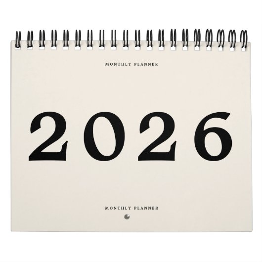 Calendrier 2025 Moderne Noir Beige Américain Planificateur me (Protection)