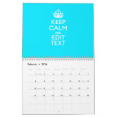 Calendrier 2025 Monthly Blue Cyan CONSERVEZ CALME ET votre te (Feb 2026)