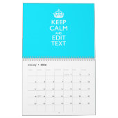 Calendrier 2025 Monthly Blue Cyan CONSERVEZ CALME ET votre te (Jan 2026)