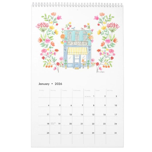 Calendrier 2025 / Moyen 17 po x 11 po / Page simpl (Jan 2026)