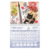 Calendrier 2025 Paris France Chat Kitten (Feb 2027)