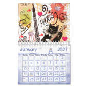 Calendrier 2025 Paris France Chat Kitten (Jan 2027)