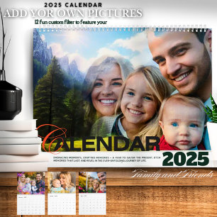 Calendrier 2025 Photos de famille amusant filtres personnalis