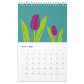 Calendrier 2025 Pop Art Flowers, Gras & Colorful (Mar 2027)
