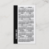 Calendrier 2025 Portefeuille taille Carte de visit (Devant)
