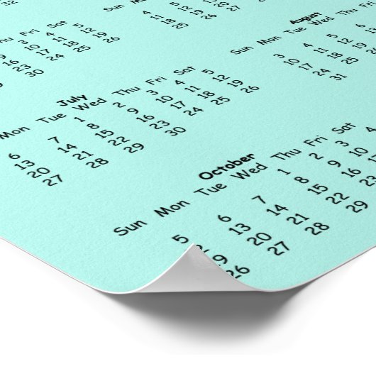 Calendrier 2025 - Poster Promise Exercise (Coin)