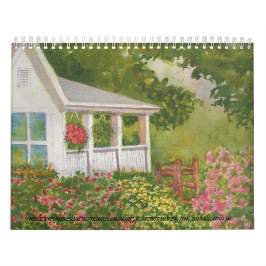 Calendrier 2025 Roseann Meserve Aquarelle Artiste (Protection)