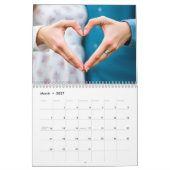 Calendrier 2025 Script moderne 13 Photos de famille (Mar 2027)