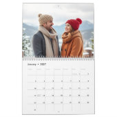 Calendrier 2025 Script moderne 13 Photos de famille (Jan 2027)
