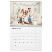Calendrier 2025 Script moderne 13 Photos de famille (Feb 2027)