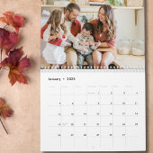 Calendrier 2025 Simple Créez votre propre photo de famille pe