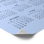 Calendrier 2025 simple mais élégant | Affiche (Coin)