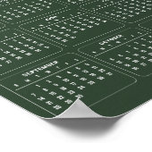 Calendrier 2025 Simple mais Élégant | Affiche (Coin)