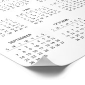 Calendrier 2025 simple mais élégant | Affiche (Coin)