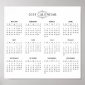 Calendrier 2025 simple mais élégant | Affiche (Devant)