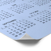 Calendrier 2025 simple mais élégant | Affiche (Coin)