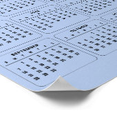 Calendrier 2025 simple mais élégant | Affiche (Coin)