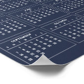 Calendrier 2025 simple mais élégant | Affiche (Coin)