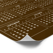 Calendrier 2025 simple mais élégant | Affiche (Coin)