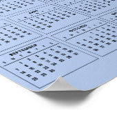 Calendrier 2025 simple mais élégant | Affiche (Coin)