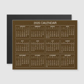 Calendrier 2025 simple mais élégant | Carte magnét (Devant / Derrière)
