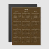 Calendrier 2025 simple mais élégant | Carte magnét (Devant / Derrière)