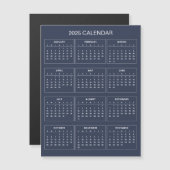 Calendrier 2025 simple mais élégant | Carte magnét (Devant / Derrière)