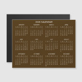 Calendrier 2025 simple mais élégant | Carte magnét (Devant / Derrière)
