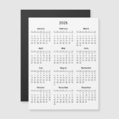 Calendrier 2025 simple mais élégant | Carte magnét (Devant / Derrière)
