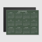 Calendrier 2025 simple mais élégant | Carte magnét (Devant / Derrière)
